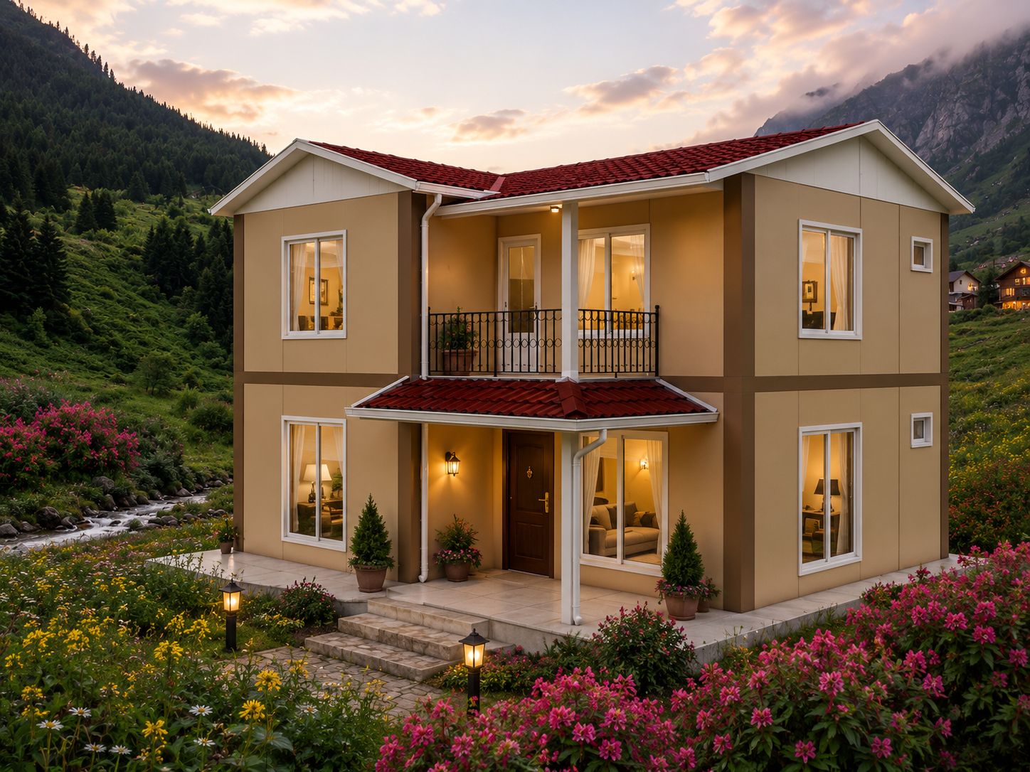 97m² İki Katlı Prefabrik Ev